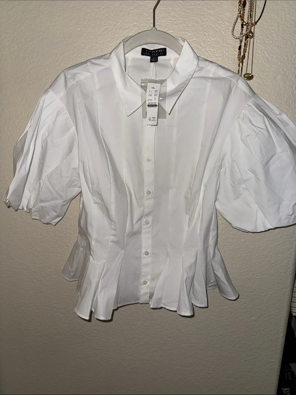 Puff Sleeve Button up top